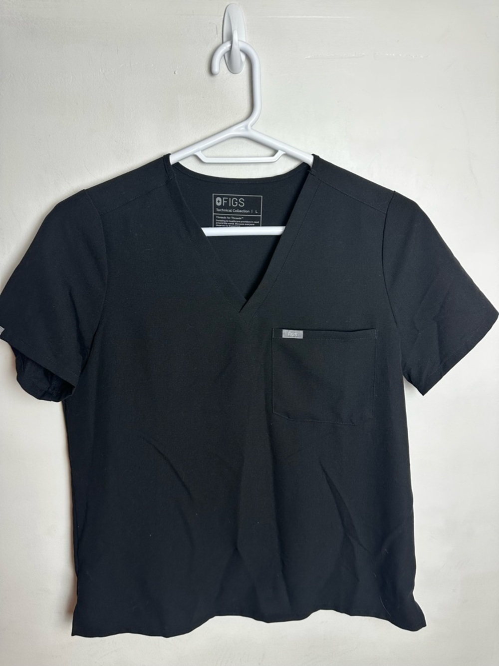 Figs Technical Collection Scrub Top Unisex Size Large Dentist Nurse Pocket